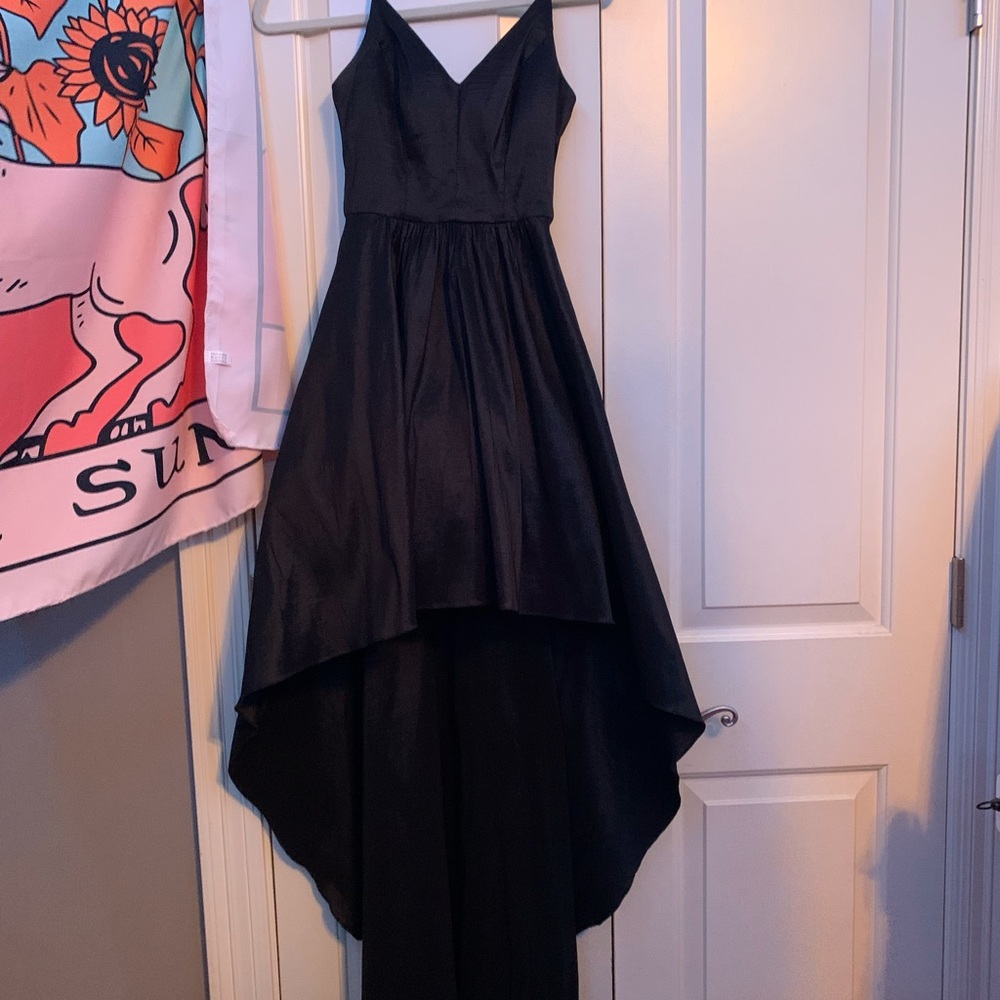 Black Hi-lo dress